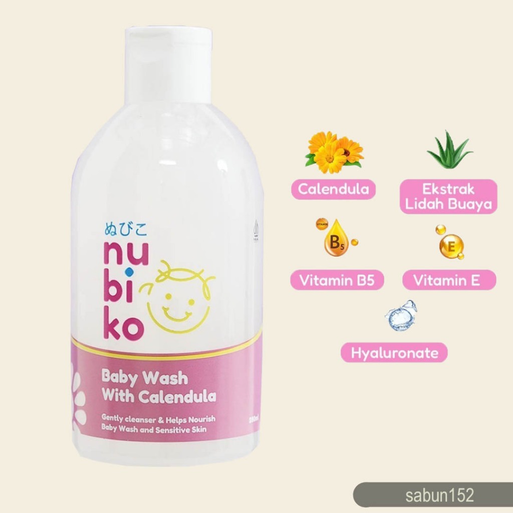 Nubiko Baby Wash 280ml - Sabun Cuci Muka Bayi dan Anak - sabun mandi nubiko 280ml sabun152