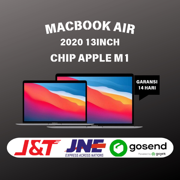 Macbook Air 2020 13Inch Chip M1 RAM 8GB SSD 256GB/512GB Second Original