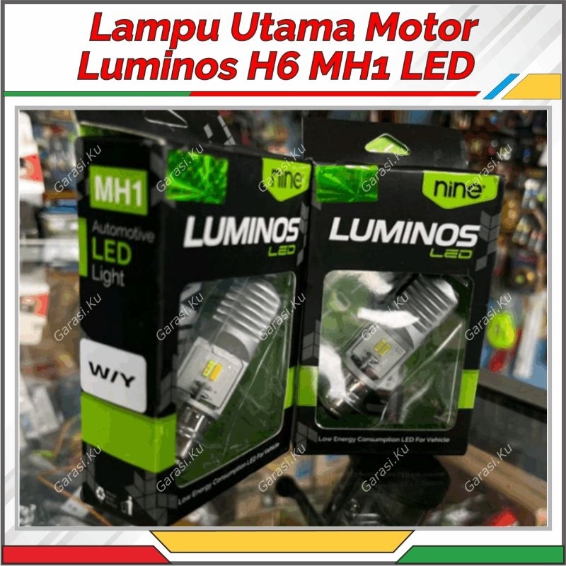 LUMINOS H6 LED MH1 PUTIH KUNING LAMPU UTAMA DEPAN MOTOR BEBEK MATIC SUPRA KHARISMA JUPITER VARIO BEA