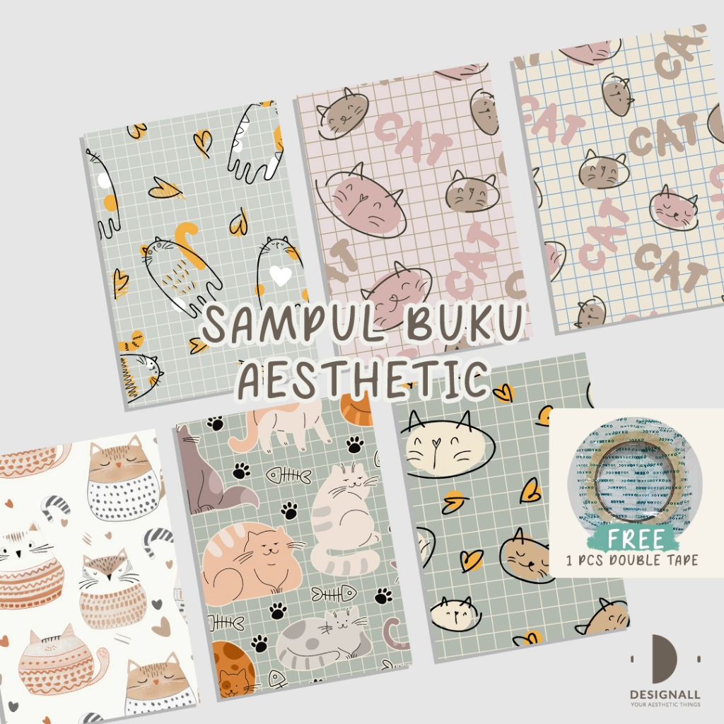 

(ISI 6 PCS) Designall Sampul Buku Aesthetic - Sampul Buku Motif - Sampul Buku Bigboss / Sidu - DN