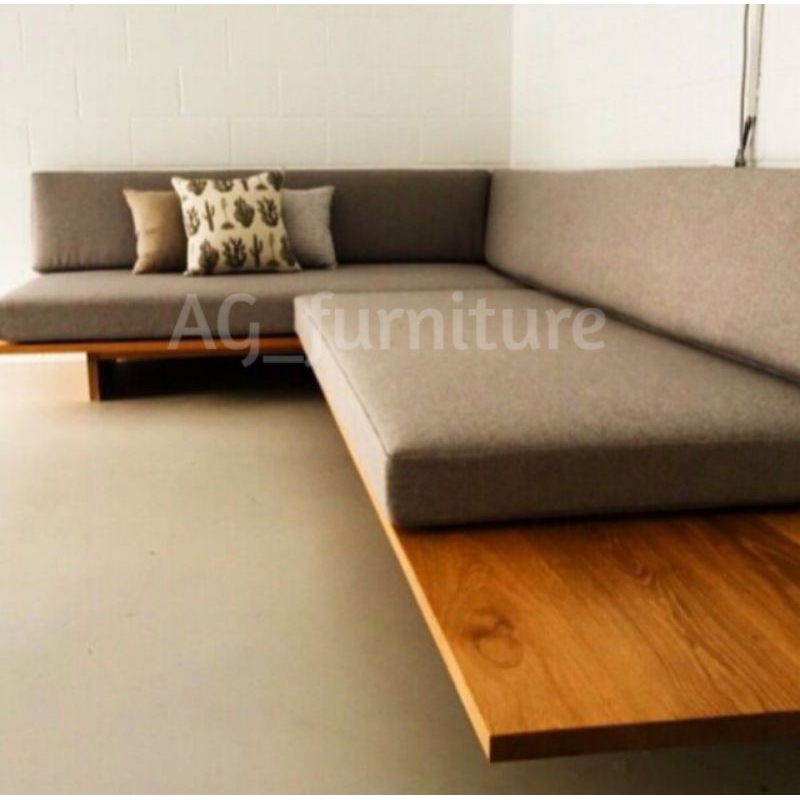 sofa jati minimalis sudut L