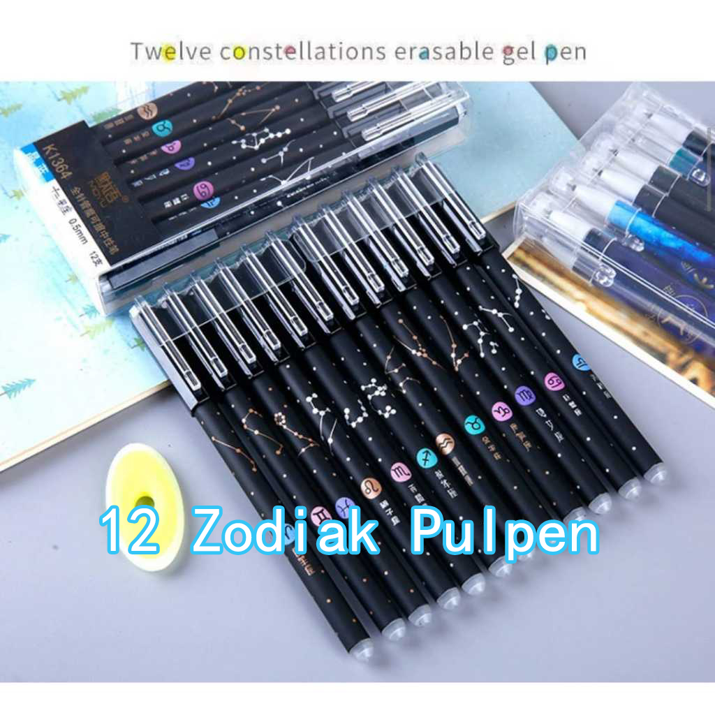 

Pulpen Bisa Hapus Zodiac Horoscope Sign Eraseable / PENA GEL 12 ZODIAK / PULPEN HOROSCOPE / PEN BOLPEN ZODIAK PN066 / Pulpen Bisa Hapus Bolpoin Gel Erasable Pen Motif Karakter Lucu