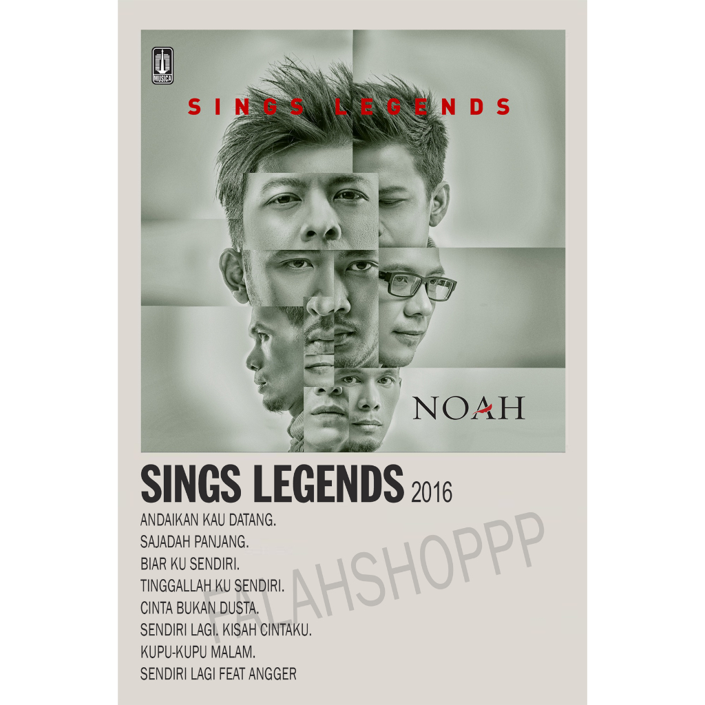 Poster Album Sings Legends - NOAH