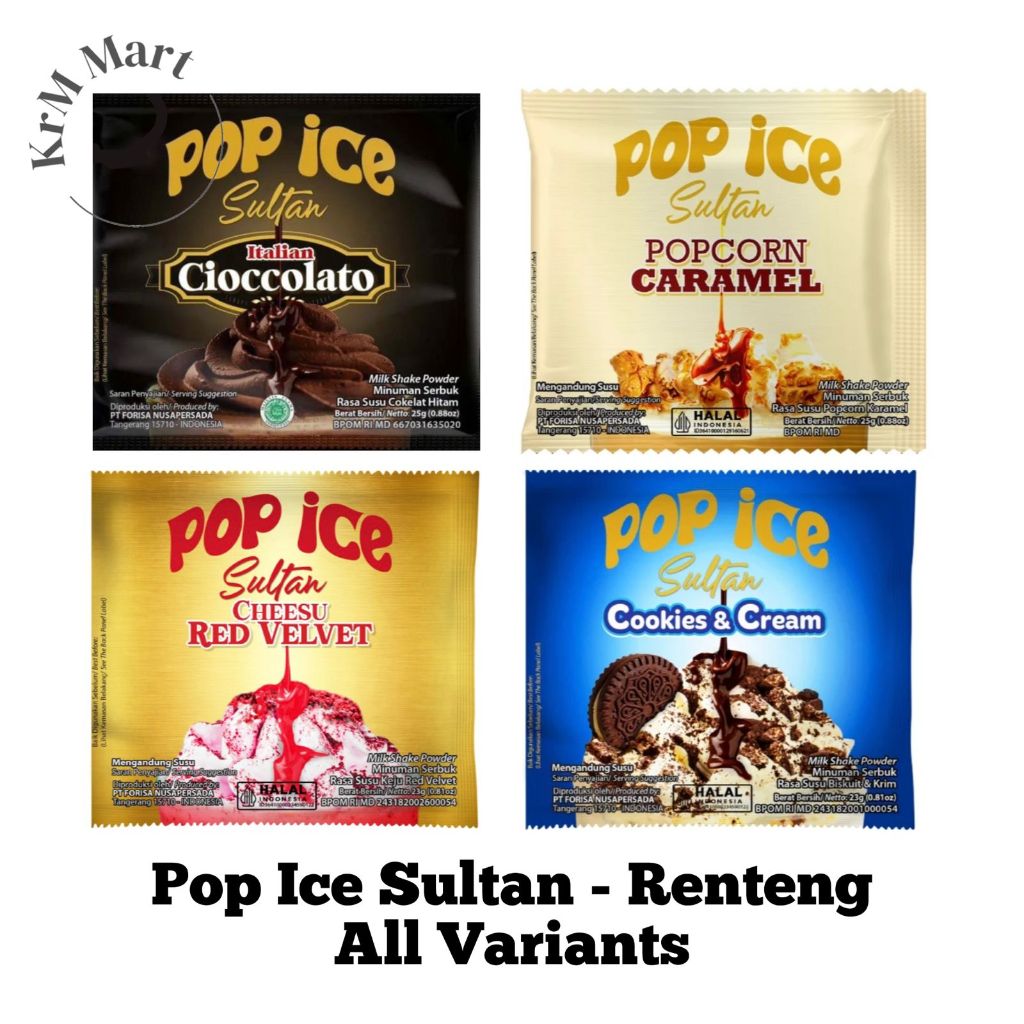 

Pop Ice Sultan 1 renteng renceng all varian