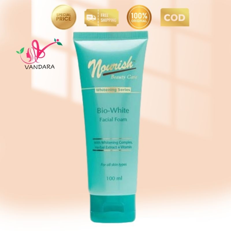 Nourish Bio White Facial Foam 100ml Whitening Series