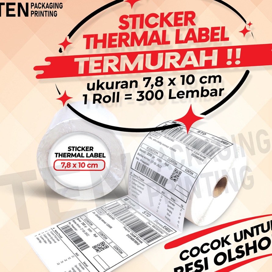 

Gila Kertas Thermal 78x1 mm isi 3 Pcs Label thermal barcode Olshop