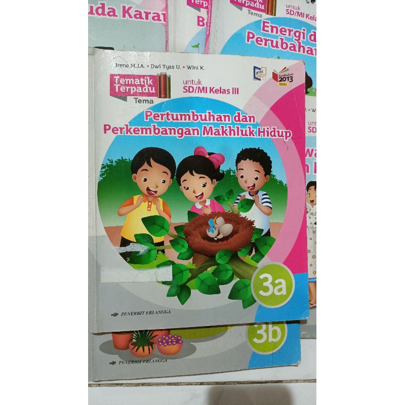 BEKAS BUKU TEMATIK TERPADU SD KELAS 3 ABCDEFGH PENERBIT ERLANGGA