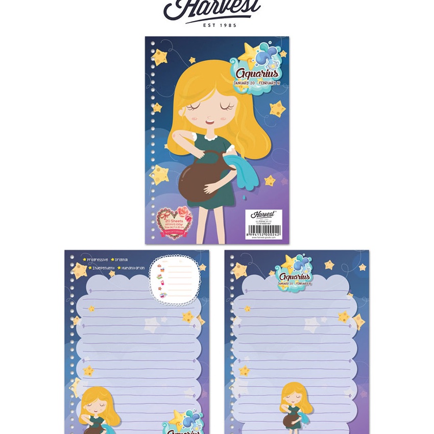 

Limit Loose Leaf Kertas Binder Harvest A5 Zodiac