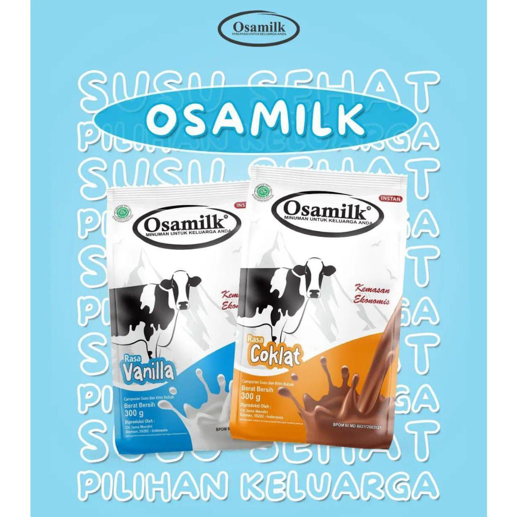 

Susu Sapi Osamilk Rasa Vanilla & Coklat Original 300gr & 500gr