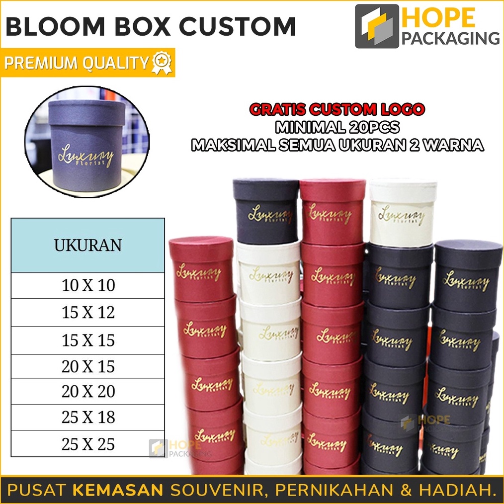 

TERMURAH Bloom Box Custom Logo box Hampers Custom Ukuran