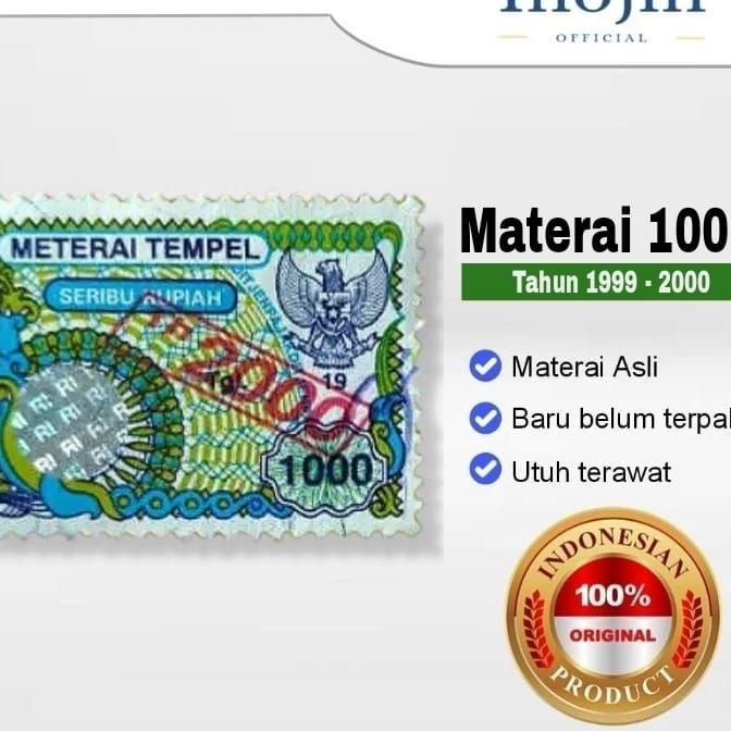 

Eksklusif Materai 1 Tahun 1999 2 Perangko Matrai Tempel Lama Asli Original