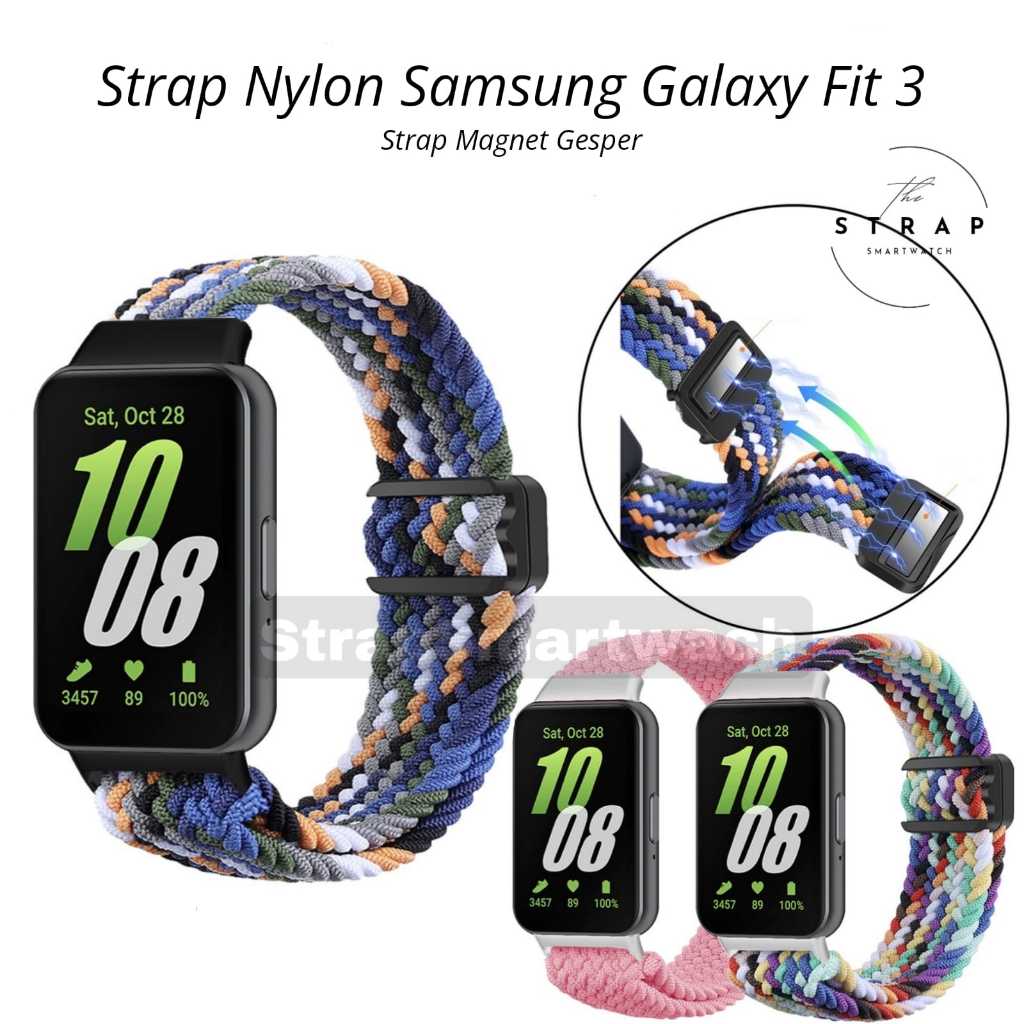 Strap Nylon Samsung Galaxy Fit 3 Tali Jam Samsung Galaxy Fit 3 Bahan Nylon Magnet