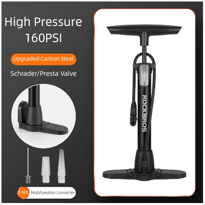 Rockbros Bicycle Pump Pompa Angin Motor Sepeda 160PSI 2410003001