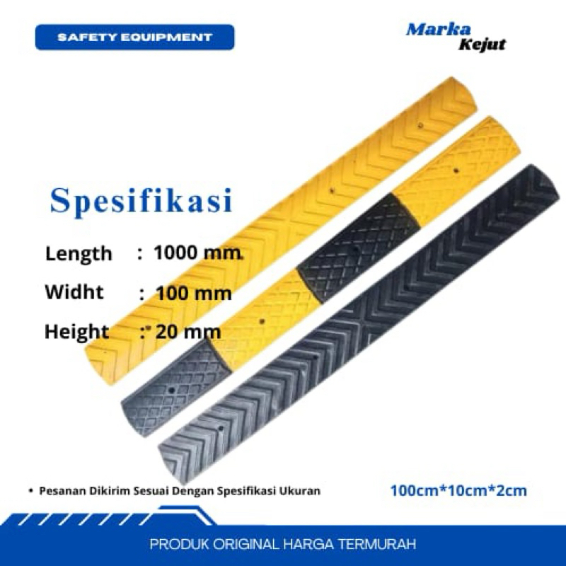 Vintageku_Shop Speed Hump 10Cm Karet Rubber Speed Bump Kecil