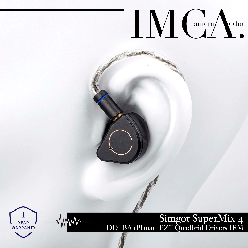 Simgot Supermix 4 / Supermix4 1DD 1BA 1Planar 1PZT Quadbrid IEM In Ear Monitor