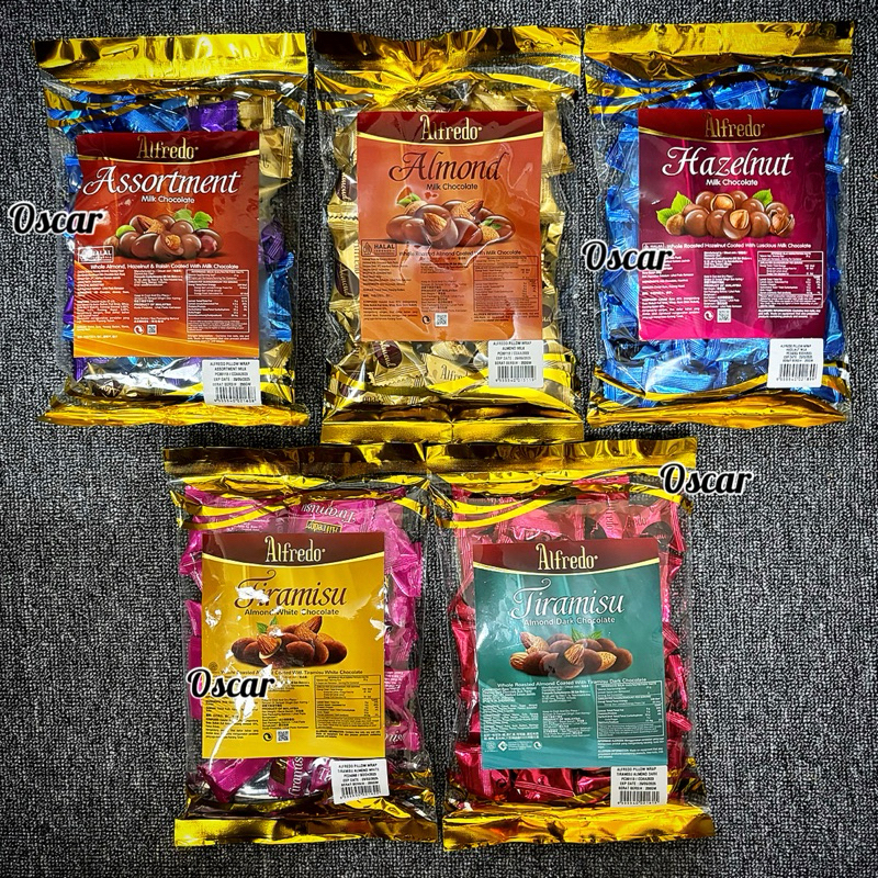 

(ready) Alfredo Bulk Pack Chocolate 200g milk almond tiramisu coklat import premium