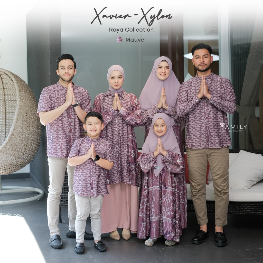 XYLON DRESS KIDS ORI AMILY HIJAB GAMIS ANAK SARIMBIT KELUARGA FAMILY SET IBU MOM COUPLE LEBARAN MOTI