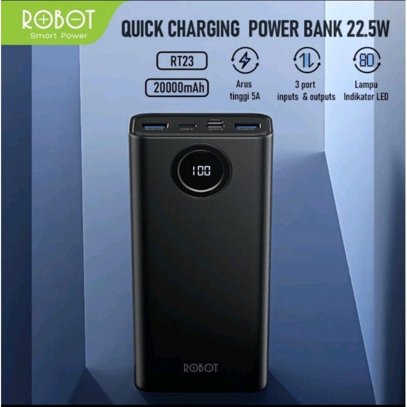 Powerbank Robot RT 32 Quick Charging 3 Port