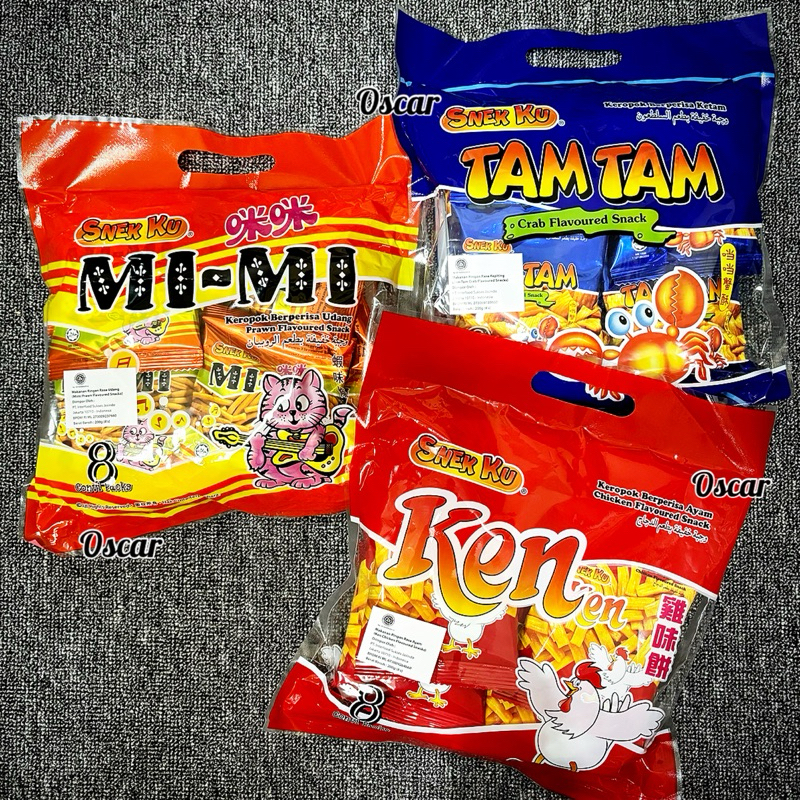 

Snekku MiMi/tam-tam/ken crackers Snack Makanan Ringan isi 8 bks