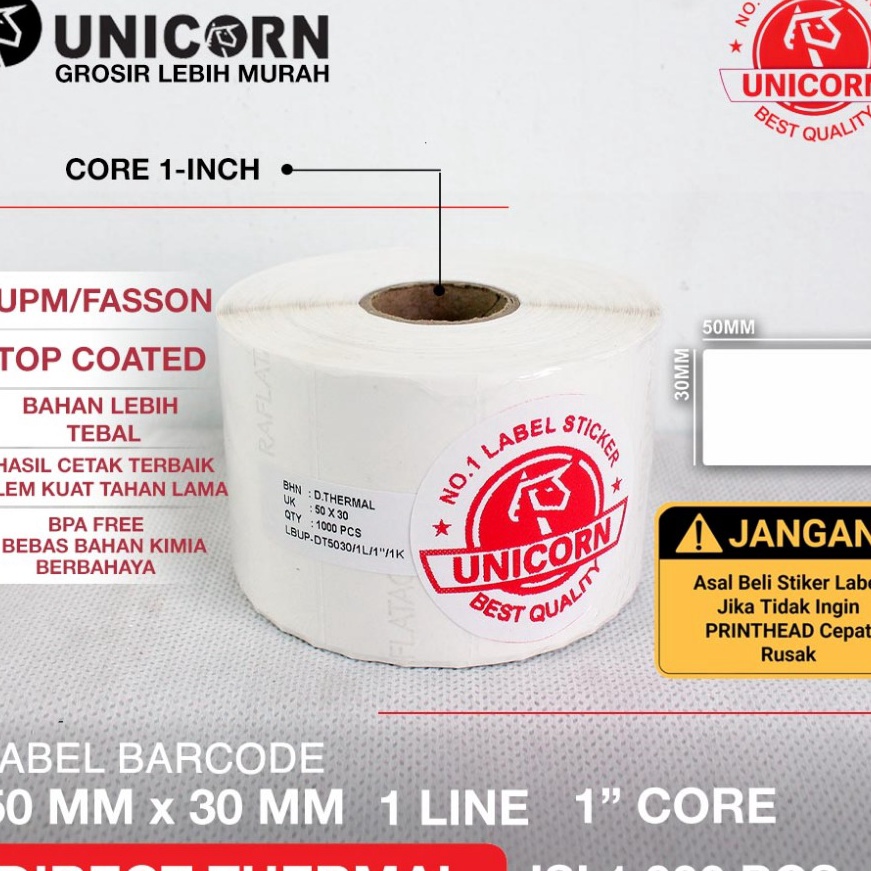 

FG2 Stiker Label Barcode Thermal 5x3 mm 5 x 3 mm 5x3mm 5X3 CM