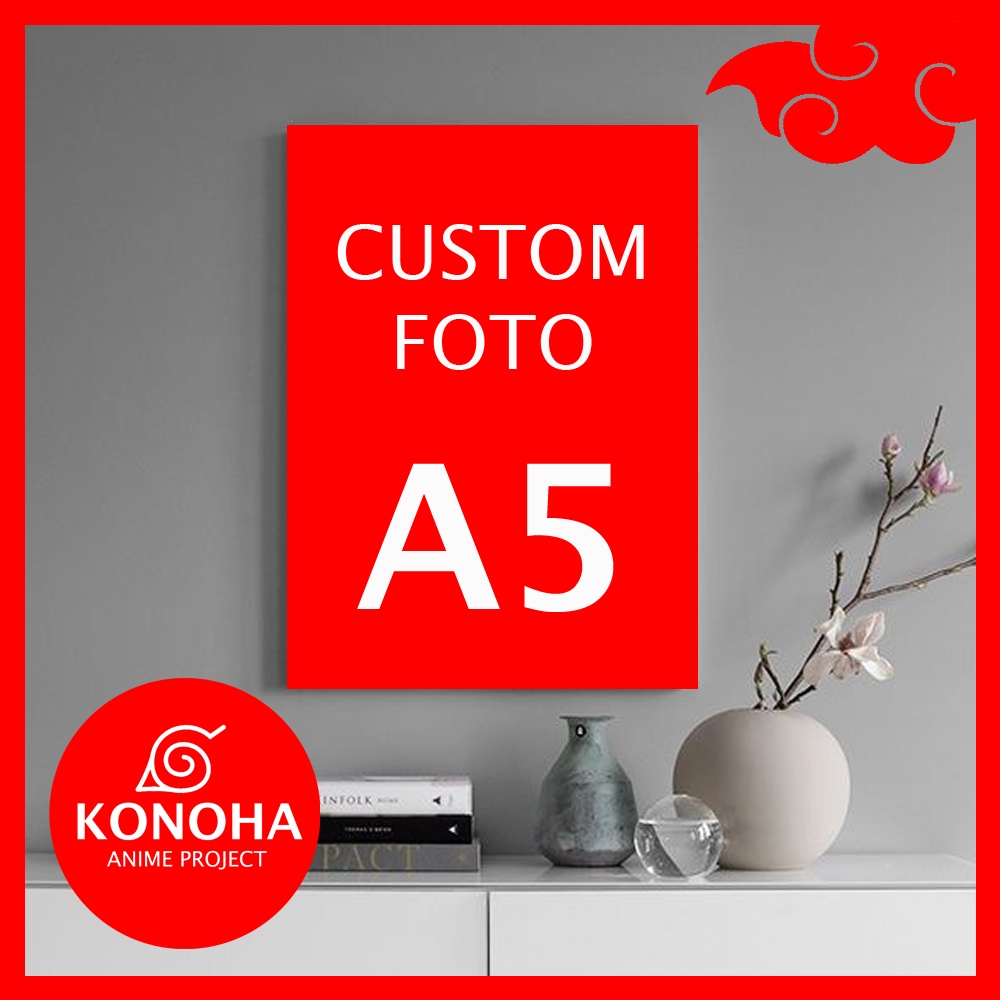 KAP Hiasan Dinding Anime CUSTOM Foto / Gambar Ukuran A5 Poster Kayu Kamar Wibu Anime Walldecor I Paj