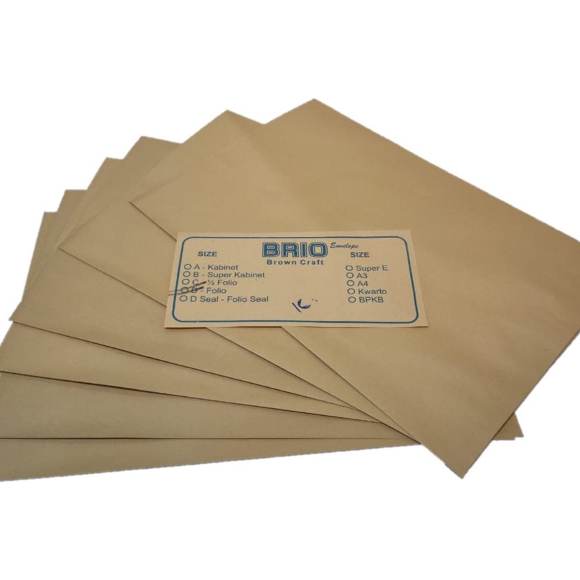 

KI3 Amplop Coklat Brio Ukuran Folio