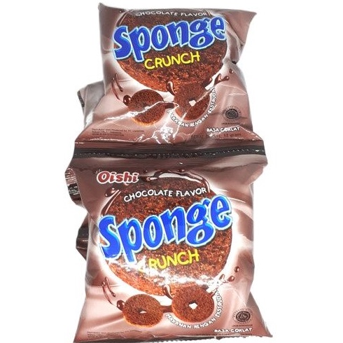 

SPESIAL Oishi Sponge CRUNCH 1 renteng isi 1 pcs rasa coklat