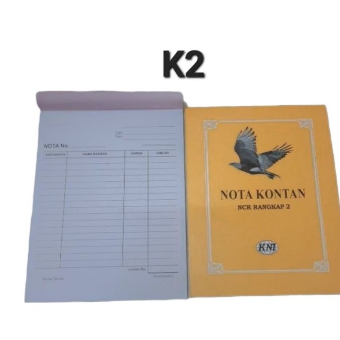 

HJ6 1 nota 2rangkap 2ply kecil K2 bon KNI