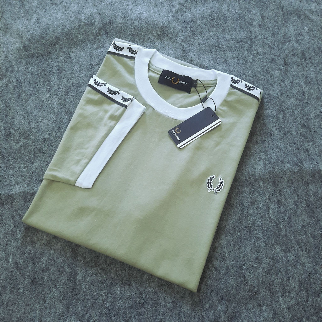 Kaos fred pery tapped T-shirt fred pery baju fred pery