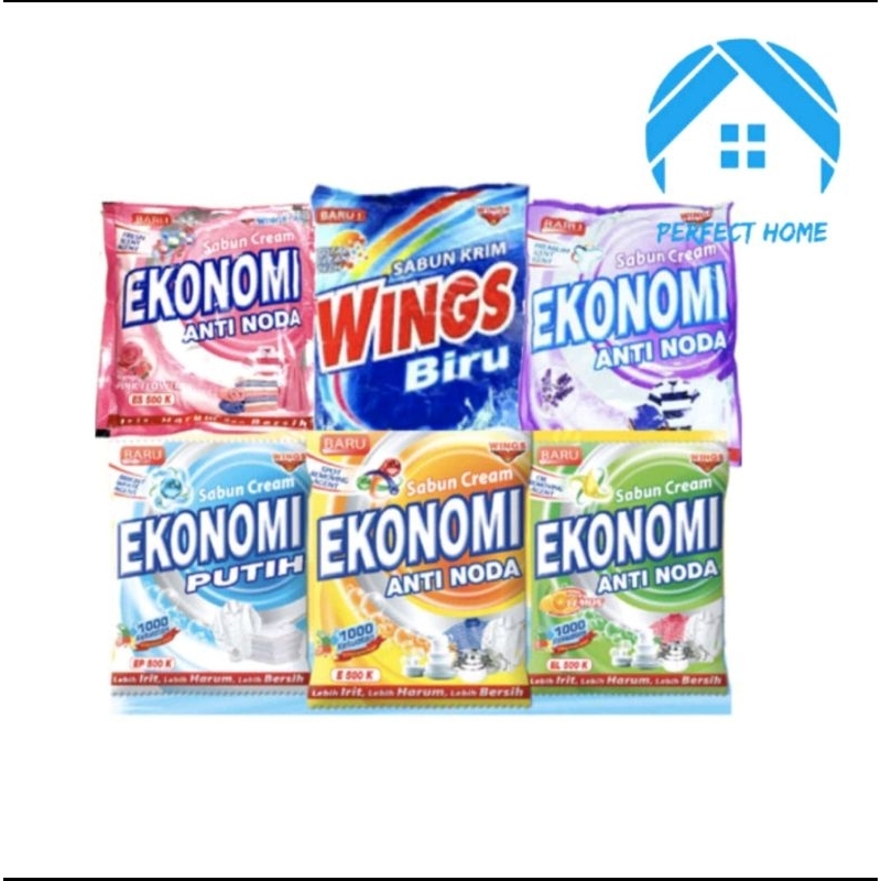 ( 350k )WINGS BIRU / SABUN CREAM EKONOMI  /SABUN KREM / SABUN COLEK EKONOMI