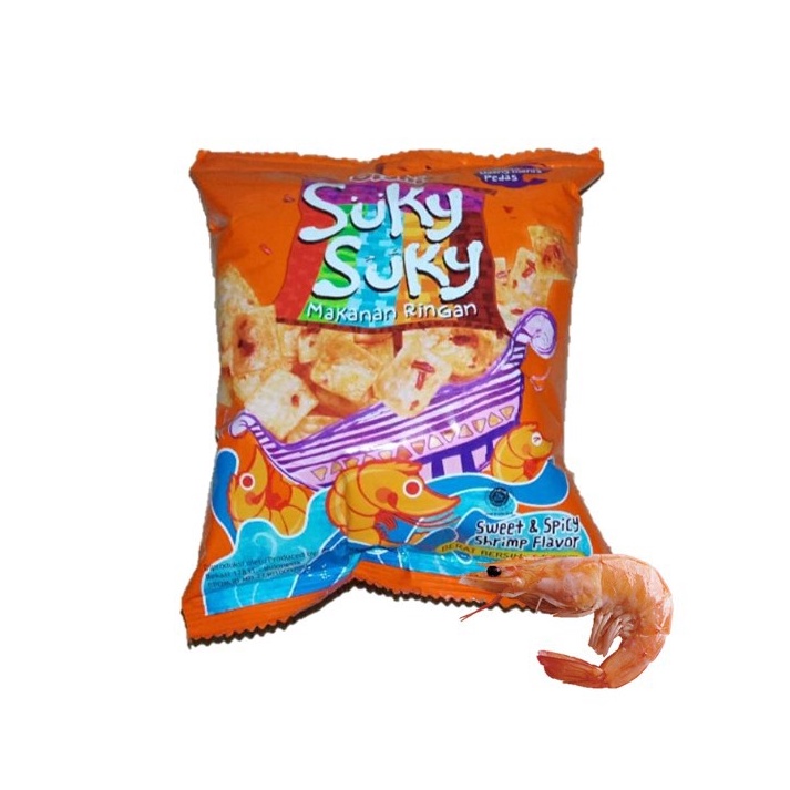 

HEBOH Oishi Suky Suky Sweet and Spicy Flavor Makanan Ringan 1gr 1 Renceng renteng isi 1 pcs