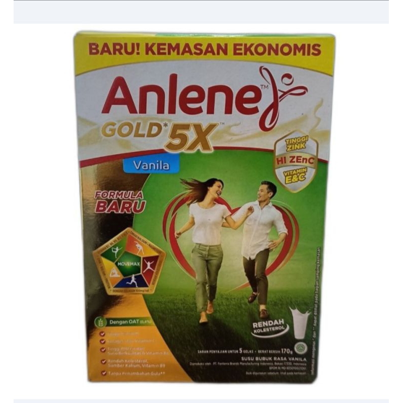 

Susu Anlene Gold 5X Rasa Vanila 170 gr