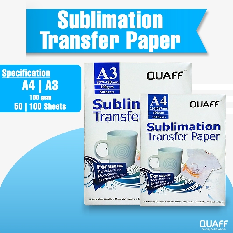 

Kertas Sublimasi Fast Dry A4 100Lembar / A3 50Lembar 100gsm Kertas Sablon Sublim Transfer Paper