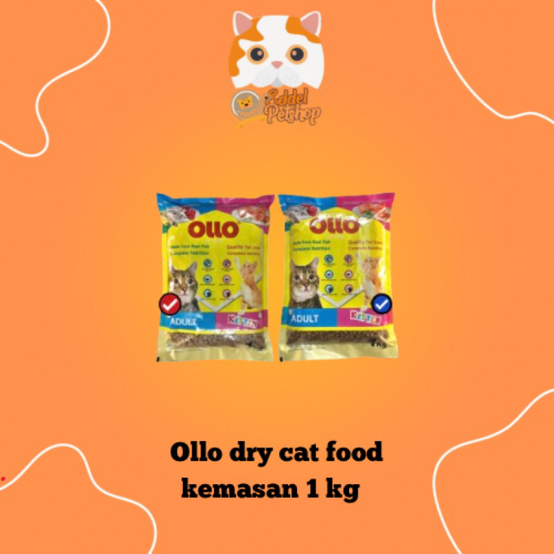Ollo cat Food 1kg makanan kucing untuk Adult dan Kitten
