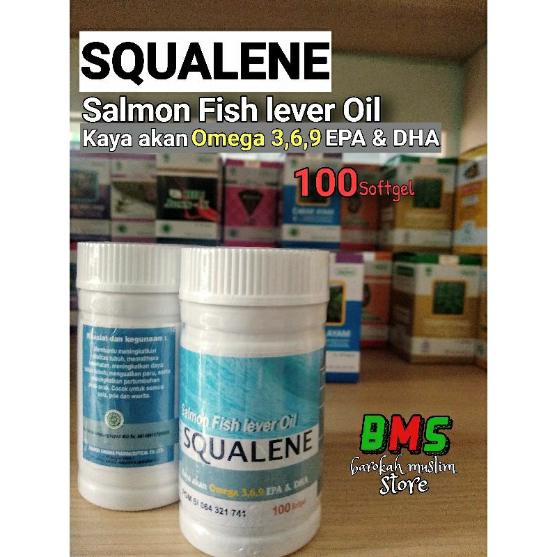 SQUALENE Salmon fish lever Oil 100 kap