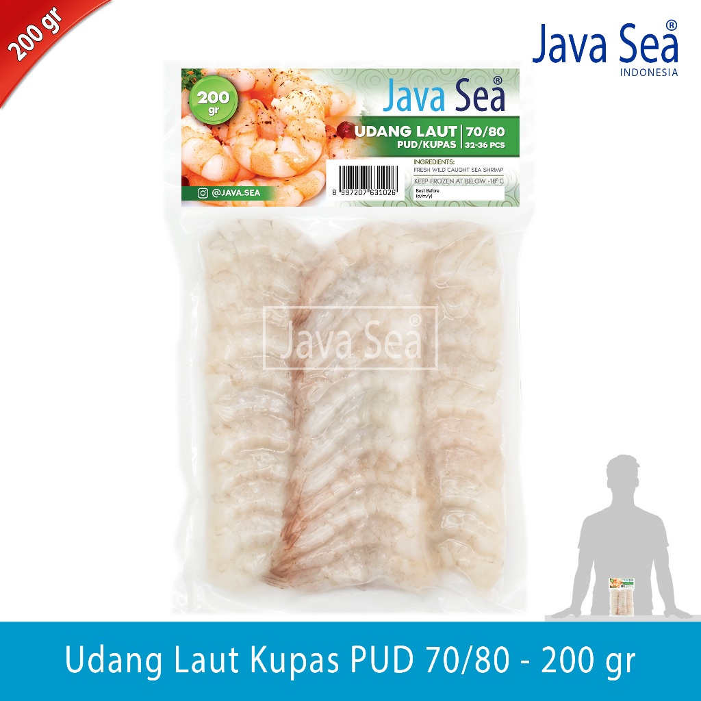 

Udang Laut Kupas PUD 70/80 pack 200gr Java Sea