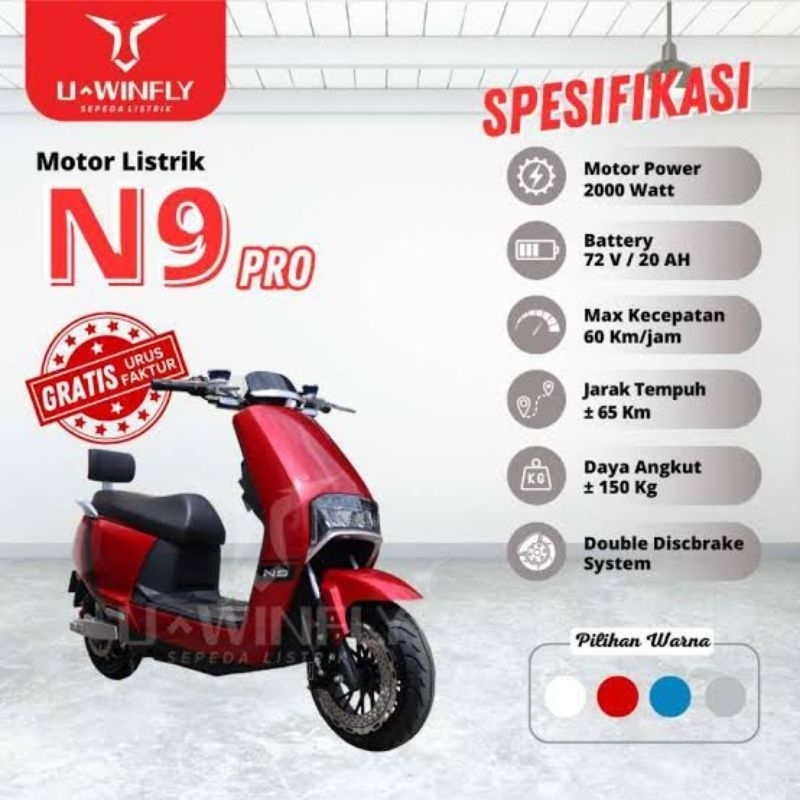 Sepeda Listrik / Ebike Uwinfly N9 GARANSI RESMI Uwinfly