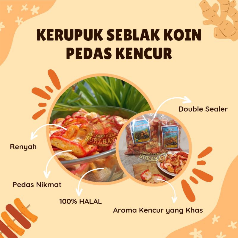 

((250 gram)) KERUPUK SEBLAK KOIN PEDAS KENCUR -C&K- / KERUPUK SEBLAK WARNA-WARNI / KERUPUK PEDAS VIRAL / CAMILAN KERUPUK TERMURAH