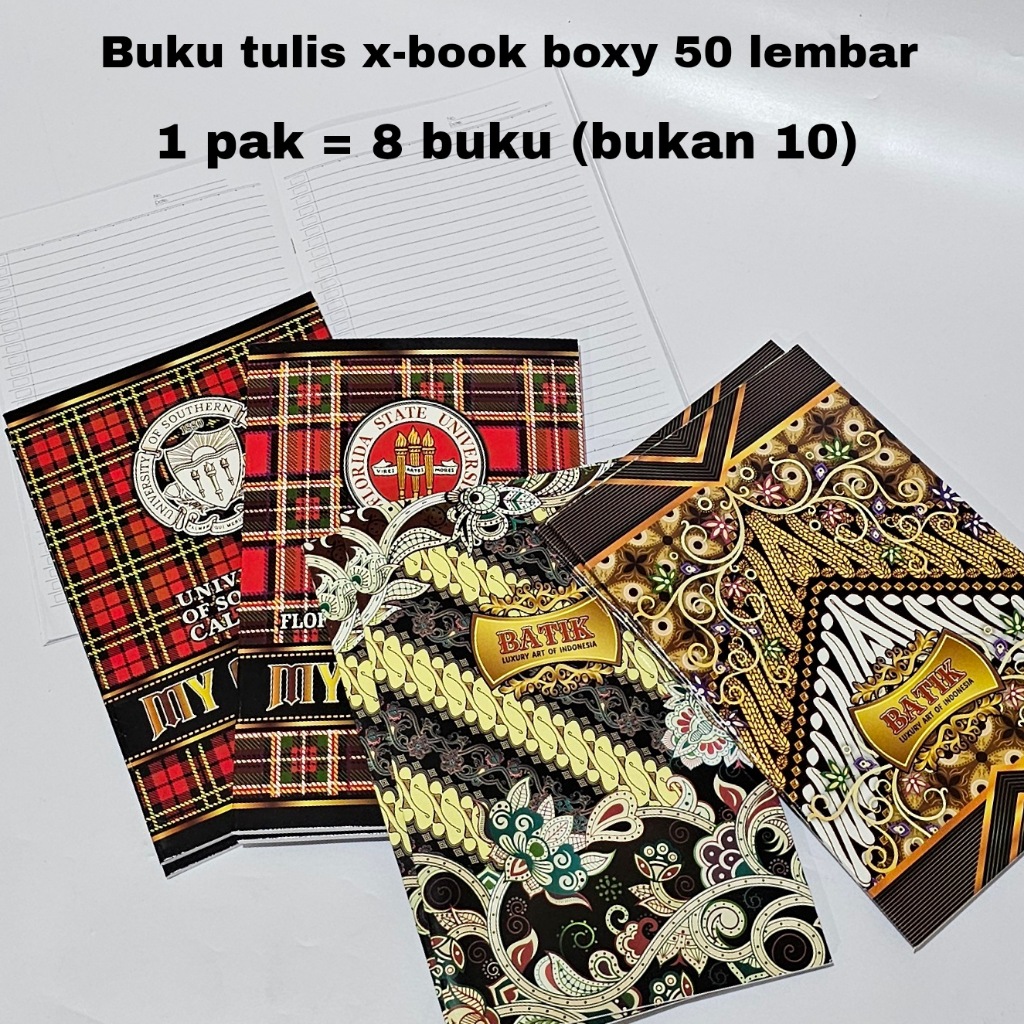 

GG Buku Tulis X-Book BOXY/Besar 50 Lembar (10bk) BigBoss/ Buku Catatan / Buku Sekolah