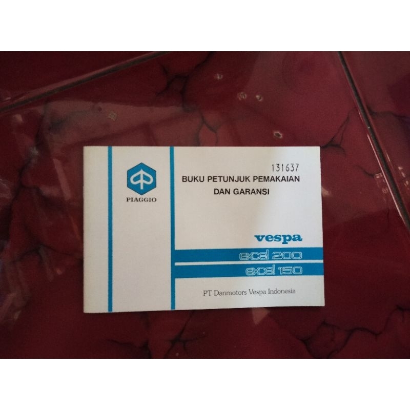 manual book original vespa excel