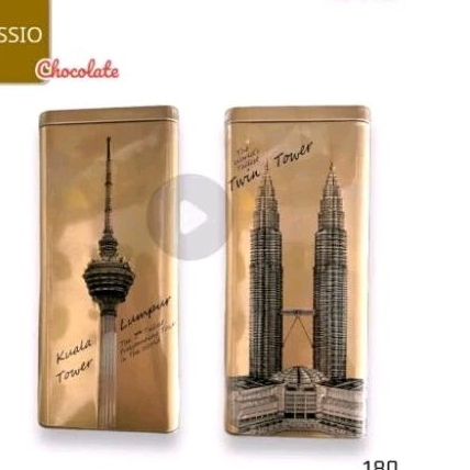 ALESSIO COKLAT KALENG SEGITIGA TWIN TOWER MALAYSIA 180GR