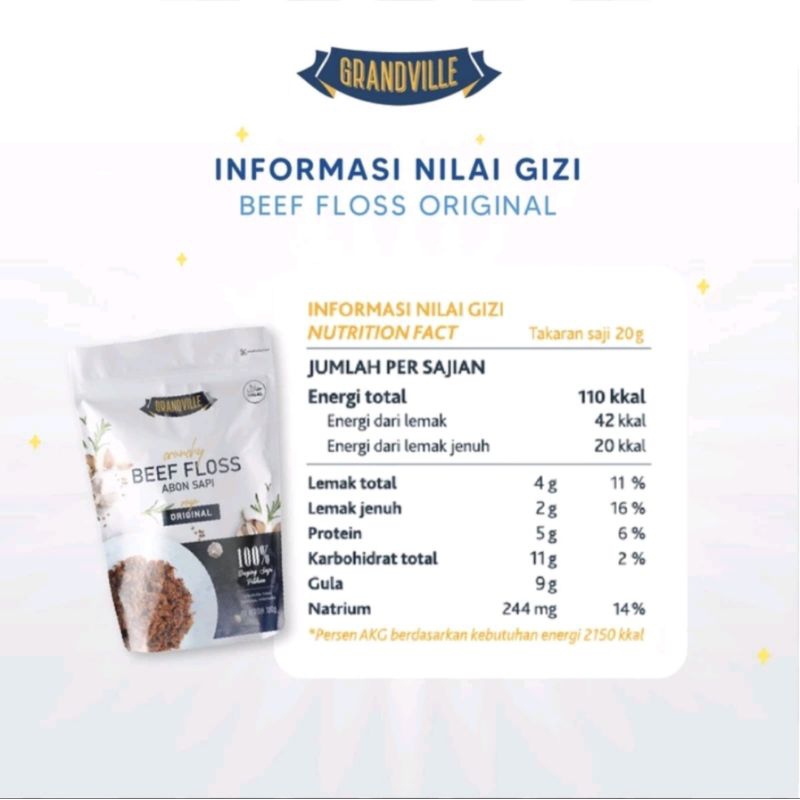 

Maknyuss1 Grandville Abon Sapi Original 100 Gr Mpasi Bayi Crunchy