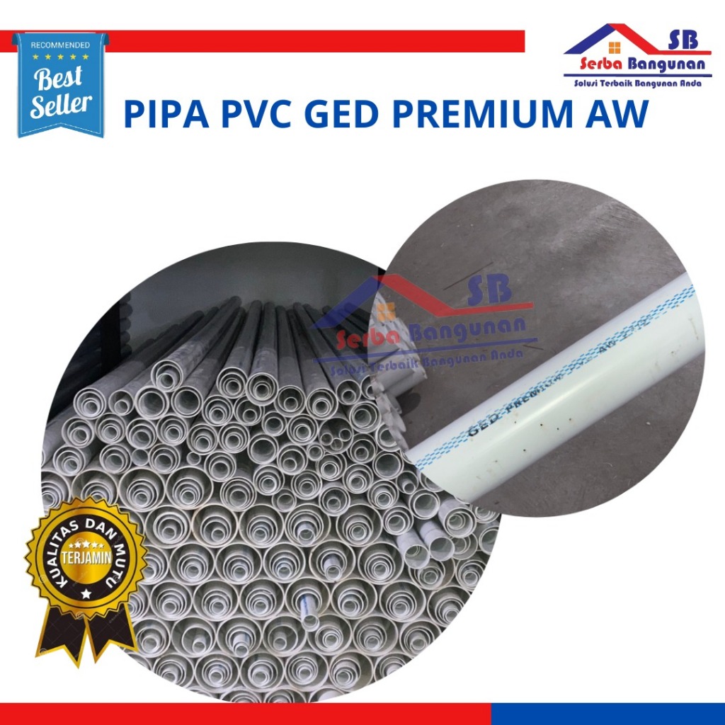 Pipa PVC GED Premium AW 3" Per Meter