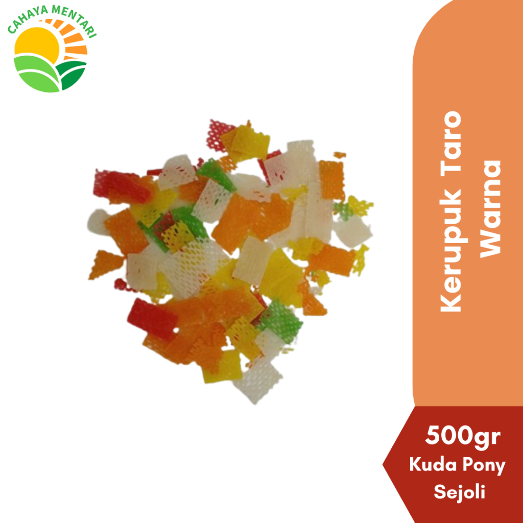 

Kerupuk Taro Warna Kemasan 5kg Cap Kuda Pony Sejoli