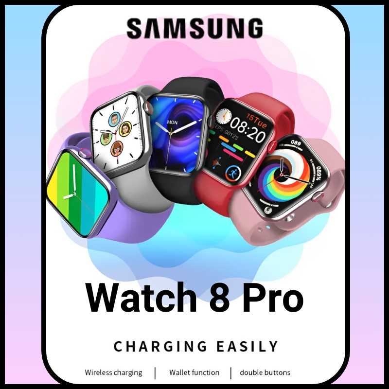 [Cod 100%Ori] Samsung Smartwatch 8 Pro Max 2.08 Inch Touch Screen 45mm Wanita Sport Tahan Air Blueto