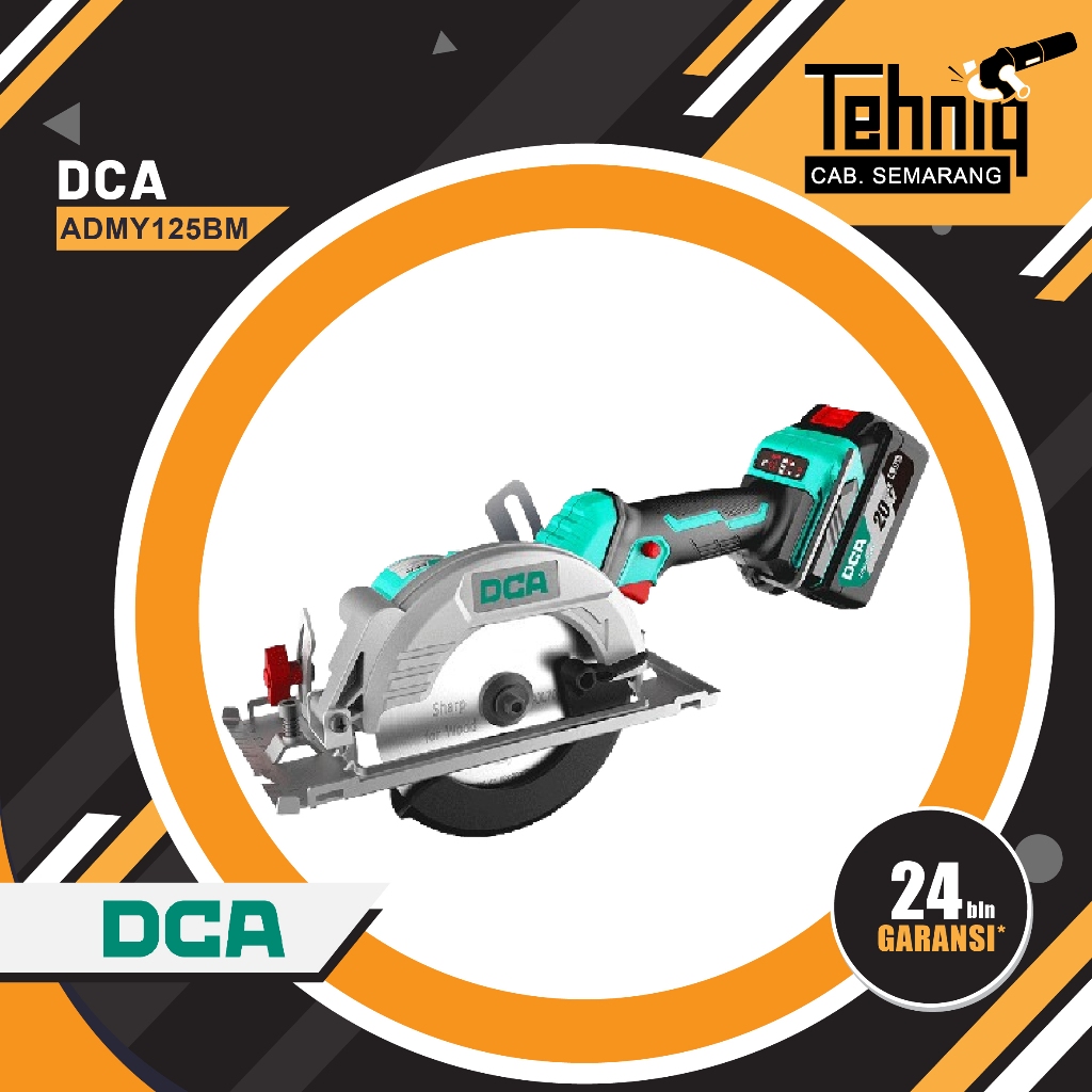 DCA ADMY125BM CORDLESS BRUSHLESS / CIRCULAR SAW 125MM 20V FULL SET