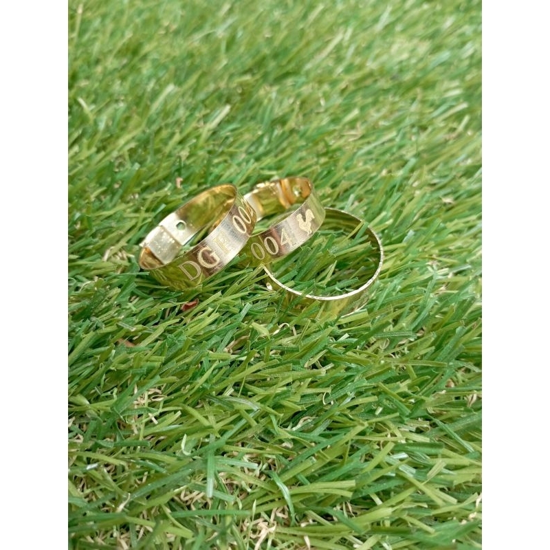 termurah wingband segel sayap ayam bisa request tulisan ring cincin gelang ayam