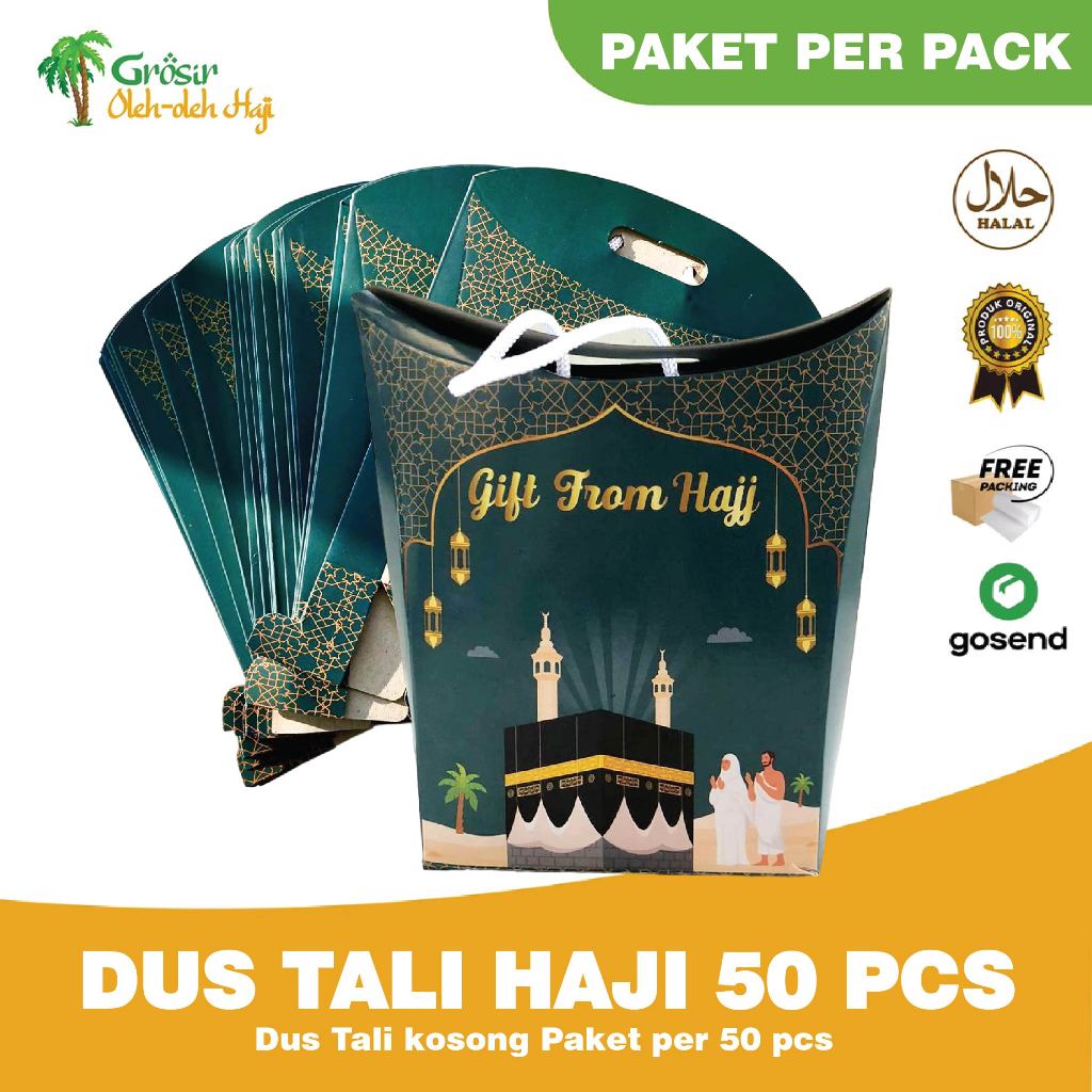 

Dus Oleh Oleh Haji Terbaru Tali Jinjing Kosong | Box Kubus isi 50 pcs