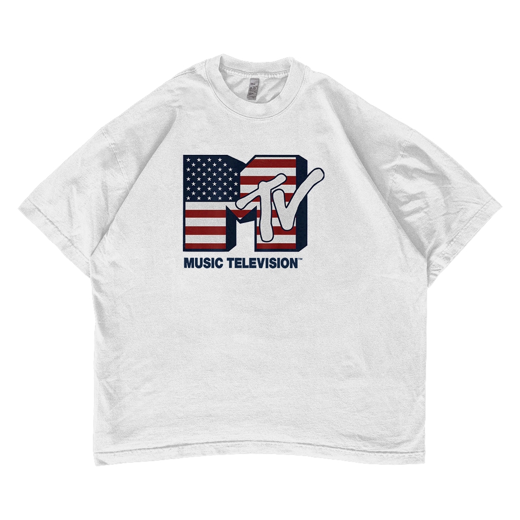 Kaos Vintage MTV Music Television Oversize T-shirt
