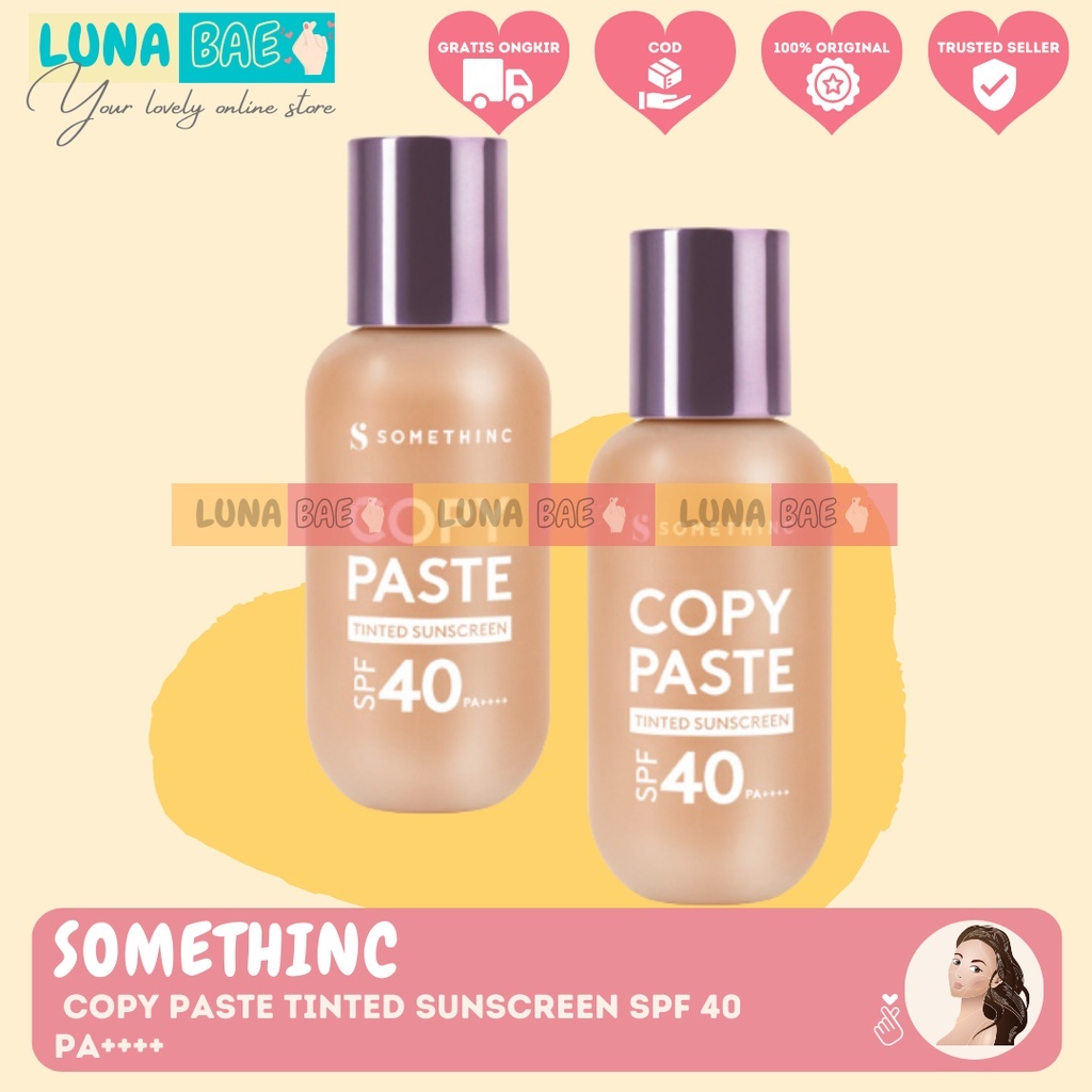 SOMETHINC Copy Paste Tinted Sunscreen SPF 40 PA++++ Alas Bedak Bpom Original Suncreen CopyPaste